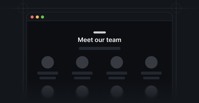 Team pages